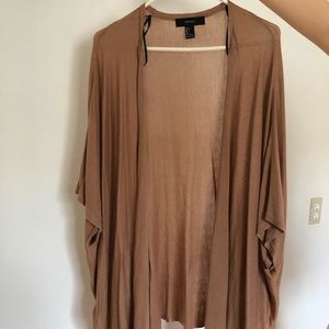Forever21 camel long cardigan wrap size L